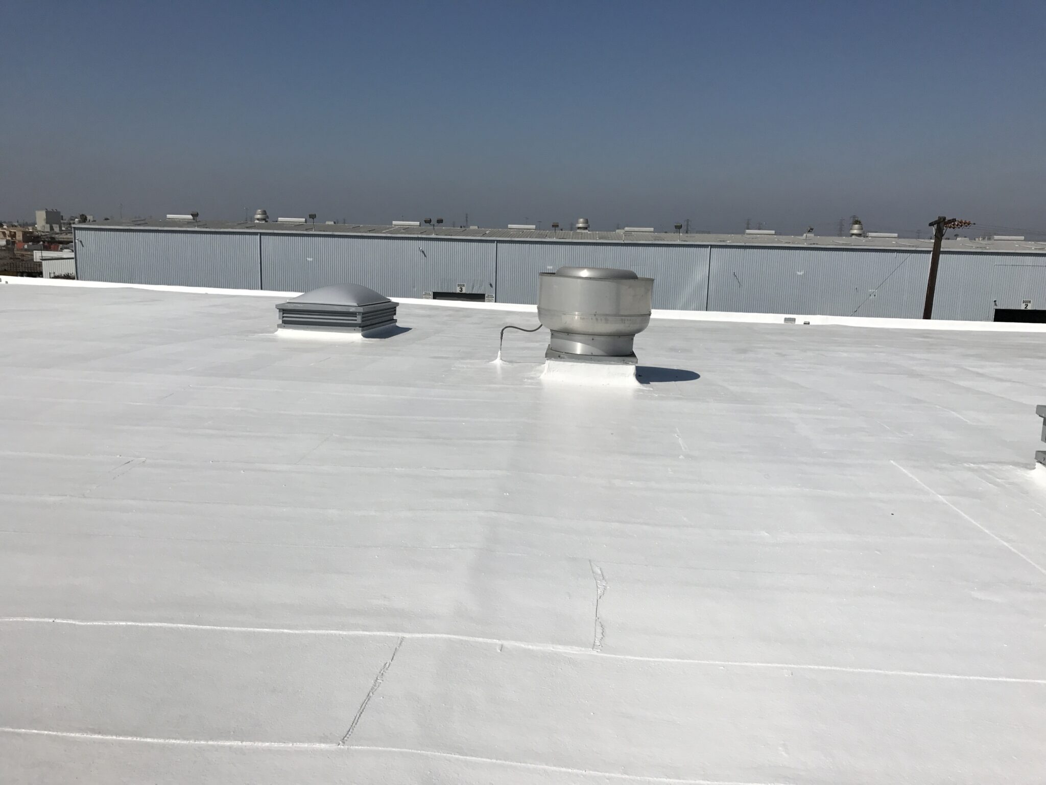 polyglass silicone membrane installation Roofing Finished Project Instdustrial Roof
